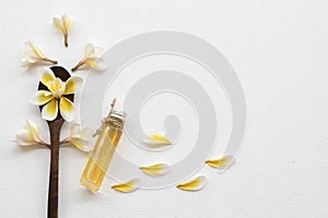 Natural herbal oils extract from frangipani flowers smeels aroma therapy