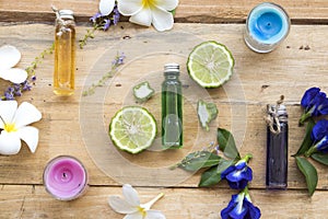 Natural herbal oils from flowers scents aroma