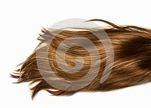 Natural highlight shiny healthy human long hair. Extension and wig photo