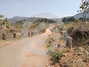 Natural hill side scenery at noon time