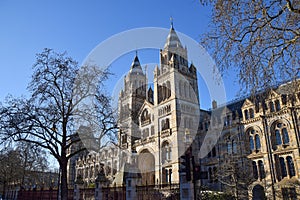 Natural History Museum exterior daytime view, London, UK