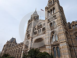 The Natural History Museum neogothic building in London