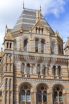 Natural History Museum with ornate terracotta facade, London, United Kingdom