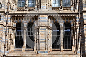 Natural History Museum with ornate terracotta facade, London, United Kingdom