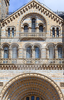 Natural History Museum with ornate terracotta facade, London, United Kingdom