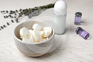 Natural homemade deodorant and ingredients