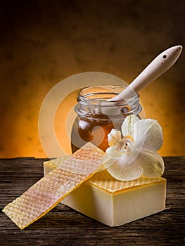 Natural homemade honey soap