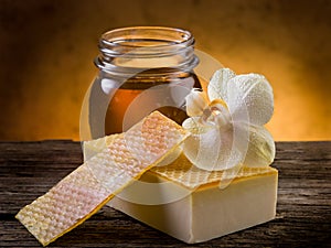 Natural homemade honey soap