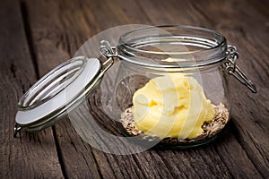 Natural homemade mango yoghurt icecream