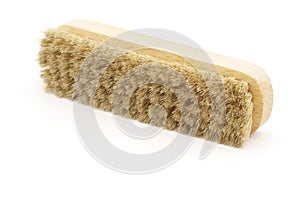 Natural horsehair brush on a white background