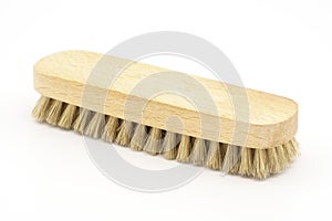 Natural horsehair brush on a white background