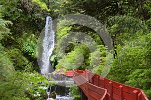 Natural hot springs of Termas Geometricas, Panguipulli, Los RÃÂ­os Region, Chile photo