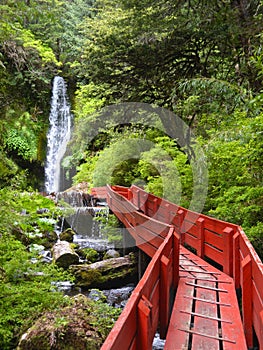 Natural hot springs of Termas Geometricas, Panguipulli, Los RÃÂ­os Region, Chile photo