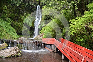 Natural hot springs of Termas Geometricas, Panguipulli, Los RÃÂ­os Region, Chile photo