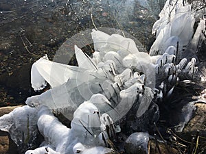 Natural Ice Sculpures at PlÃÂ¶ner Lake