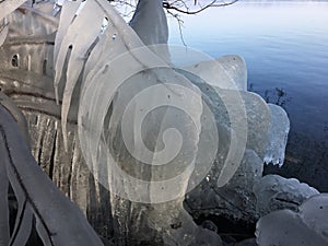 Natural Ice Sculpures at PlÃ¶ner Lake