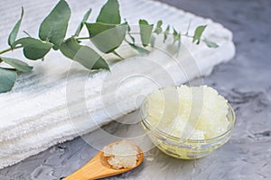 Natural Ingredients Homemade Body Sea Salt Scrub with Olive Oil