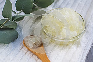 Natural Ingredients Homemade Body Sea Salt Scrub with Olive Oil