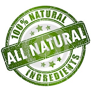 Natural ingredients stamp