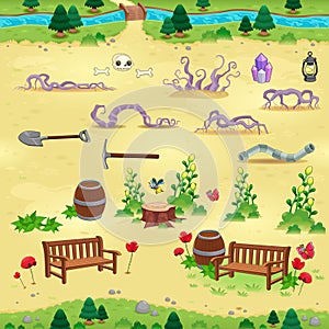 Natural items for games and app