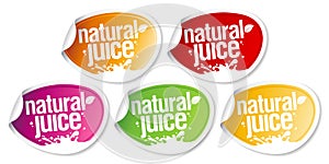 Natural juice stickers.