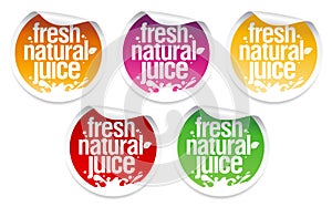 Natural juice stickers.