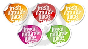 Natural juice stickers.