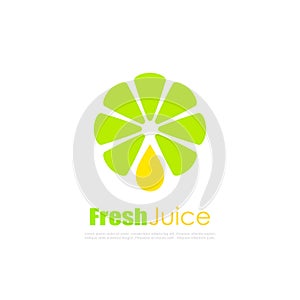 Natural juice vector logo