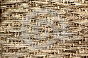 Natural jute bow handmade fabric with texture for baner and advertising background