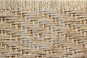 Natural jute bow handmade fabric with texture for baner and advertising background