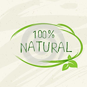 Natural label emblem icon, bio healthy organic label and high quality product badges. Eco, 100 bio and natural product