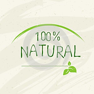 Natural label emblem icon, bio healthy organic label and high quality product badges. Eco, 100 bio and natural product