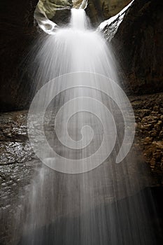 Natural landmark in Dagestan - Saltinsky underground waterfall