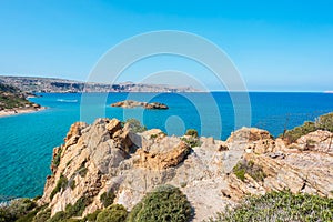 Natural landscape on the Crete Island Greece, Vai beach