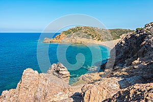 Natural landscape on the Crete Island Greece, Vai beach