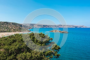 Natural landscape on the Crete Island Greece, Vai beach