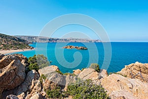 Natural landscape on the Crete Island Greece, Vai beach