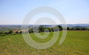 Natural landscape of flatland called Padan Plain in northern Ita