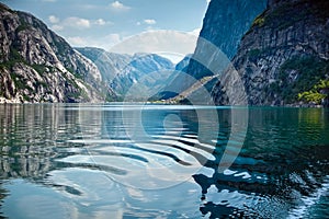 Natural landscape at geirangerfjord in norway