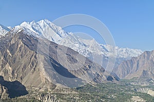 Natural Landscape of Hunza Valley from Duikar Viewpoint in Pakistan