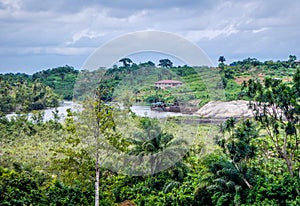 Natural landscape in Liberia, West Africa