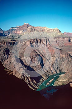 Natural landscape of limestone and sandstone rock formations inside a national parks in utah and arizona in north america