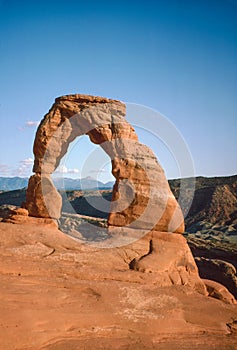 Natural landscape of limestone and sandstone rock formations inside a national parks in utah and arizona in north america