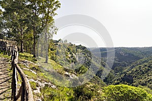 Natural Landscapes of Cava Carosello in Noto - Italy photo