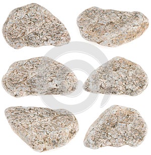 Natural large stone, cobblestone isolated on white background. stones for baths and saunas