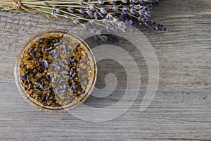 Natural lavender scrub