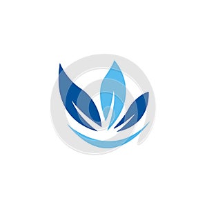 Natural leaf logo design vector on white background