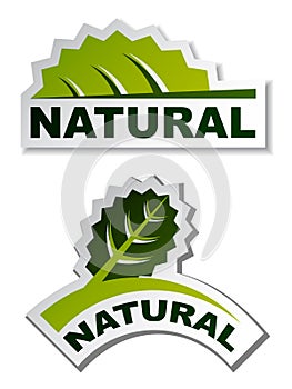 Natural leaf stickers