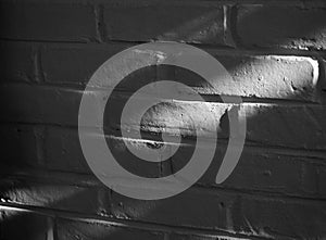 NATURAL LIGHT ON WHITE PLAIN BRICK WALL