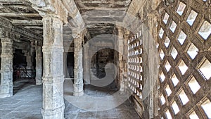 Natural lighting to the stone corridors, a design feature, Dharasuram, Tamil Nadu, India